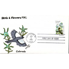 #1958 Colorado Birds - Flowers Slyter FDC