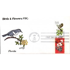 #1961 Florida Birds - Flowers Combo Slyter FDC