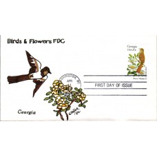 #1962 Georgia Birds - Flowers Slyter FDC