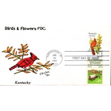 #1969 Kentucky Birds - Flowers Combo Slyter FDC