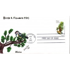 #1971 Maine Birds - Flowers Slyter FDC