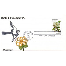#1976 Mississippi Birds - Flowers Slyter FDC