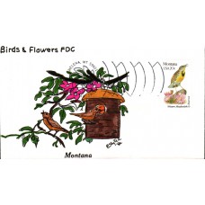 #1978 Montana Birds - Flowers Slyter FDC