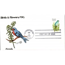 #1980 Nevada Birds - Flowers Slyter FDC