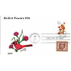 #1987 Ohio Birds - Flowers Combo Slyter FDC