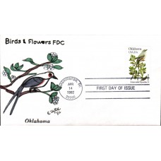#1988 Oklahoma Birds - Flowers Slyter FDC