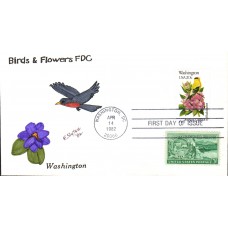#1999 Washington Birds - Flowers Combo Slyter FDC