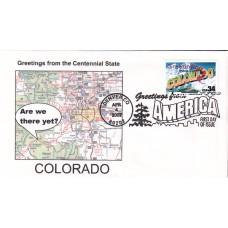 #3566 Greetings From Colorado Southport FDC