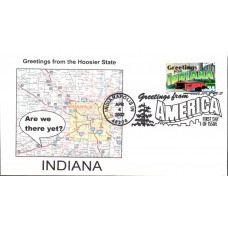 #3574 Greetings From Indiana Southport FDC