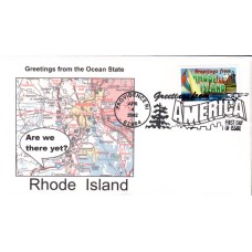 #3599 Greetings From Rhode Island Southport FDC