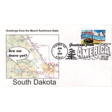 #3601 Greetings From South Dakota Southport FDC