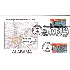 #3696 Greetings From Alabama Dual Southport FDC