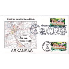 #3699 Greetings From Arkansas Dual Southport FDC