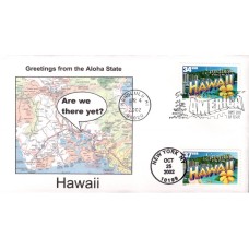 #3706 Greetings From Hawaii Dual Southport FDC