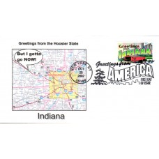 #3709 Greetings From Indiana Southport FDC