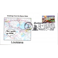 #3713 Greetings From Louisiana Southport FDC