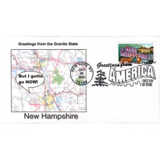 #3724 Greetings From New Hampshire Southport FDC