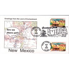 #3726 Greetings From New Mexico Dual Southport FDC