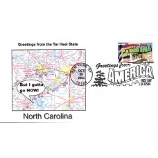 #3728 Greetings From North Carolina Southport FDC