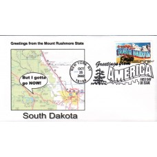 #3736 Greetings From South Dakota Southport FDC