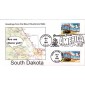 #3736 Greetings From South Dakota Dual Southport FDC