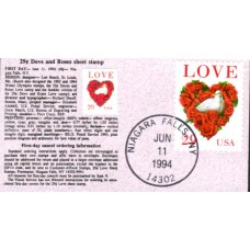 #2814C Love - Dove Mini Special FDC