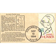 #2862 James Thurber Mini Special FDC