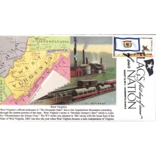 #4329 FOON: West Virginia State Flag S & T FDC 