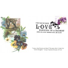 #4450 Love - Pansies in a Basket S & T FDC