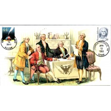 #4496 Patriotic Quill and Inkwell Dual S & T FDC