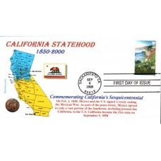 #3438 California Statehood Therome FDC