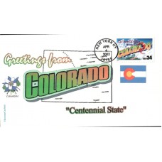 #3566 Greetings From Colorado Therome FDC