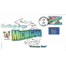 #3582 Greetings From Michigan Therome FDC