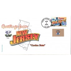 #3590 Greetings From New Jersey Therome FDC