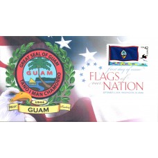 #4286 FOON: Guam Flag Therome FDC