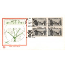 #1149 World Refugee Year Tri-Color FDC