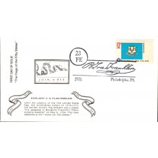 #1637 Connecticut State Flag Unknown FDC