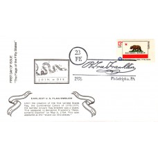 #1663 California State Flag Unknown FDC