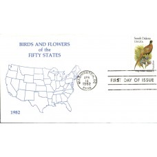 #1993 South Dakota Birds - Flowers Unknown FDC