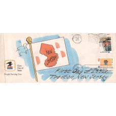 #1635 New Jersey State Flag Dual Unknown FDC