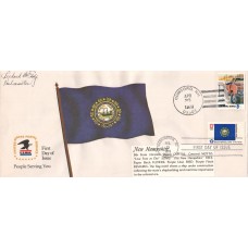 #1641 New Hampshire State Flag Dual Unknown FDC