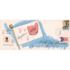 #1649 Ohio State Flag Dual Unknown FDC