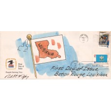 #1650 Louisiana State Flag Dual Unknown FDC