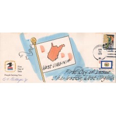 #1667 West Virginia State Flag Dual Unknown FDC