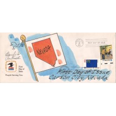 #1668 Nevada State Flag Dual Unknown FDC