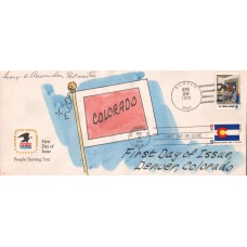 #1670 Colorado State Flag Dual Unknown FDC