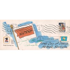 #1673 Montana State Flag Dual Unknown FDC