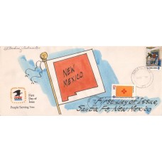 #1679 New Mexico State Flag Dual Unknown FDC