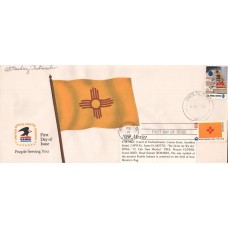 #1679 New Mexico State Flag Dual Unknown FDC
