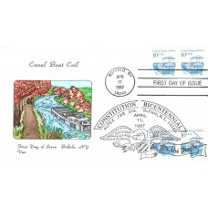 #2257 Canal Boat 1880s Van FDC